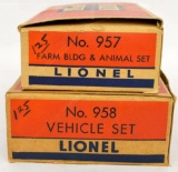 Incomplete Lionel postwar O gauge 957 958 Plasticville sets