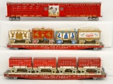 Three O scale circus train cars custom built by Dave Reichard