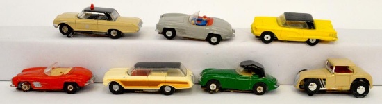 Group of Aurora Model Motoring HO vibrator slot cars