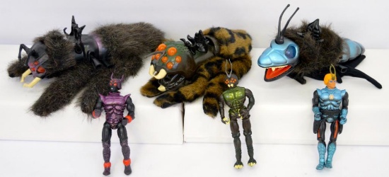 Group of Coleco Sectaurs Action Figures and Battle Bugs