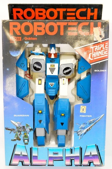 Gakken Excite Robotech Blue Alpha Fighter in original box