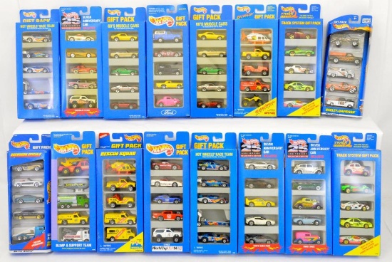 Sixteen Mattel Hot Wheels Five Car Gift Packs in original boxes