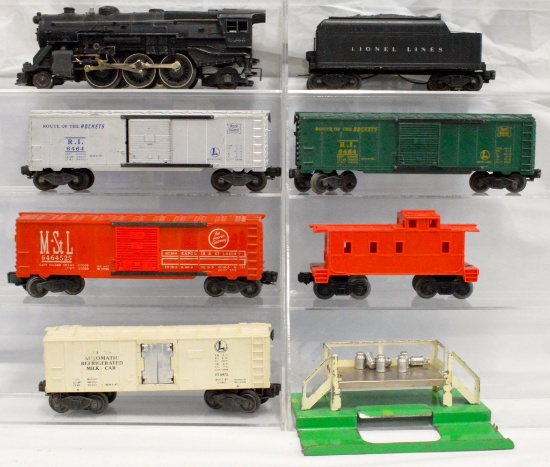 Group of Lionel postwar O gauge trains with 2025 steam locomotive