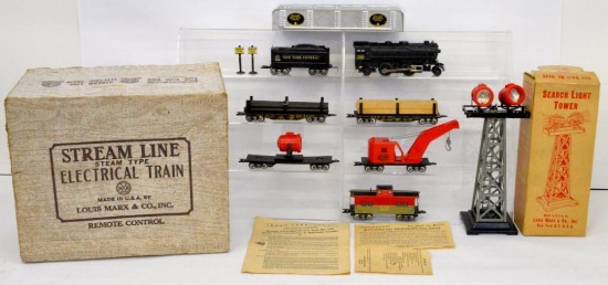 Marx O gauge 25335 3/16 scale steam freight set in original box