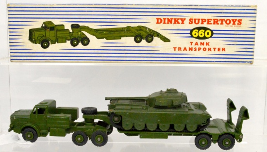 Dinky Supertoys 660 Tank Transporter in original box with 651 Centurion Tank