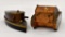 Two Pre-WWI Military Related Desk Match Holders / Boxes Trench Art?