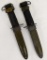 Two US Military Vietnam Era Imperial M-7 M7 Bayonets