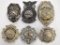 Grouping of six 1950's to present firefighter fire department badges