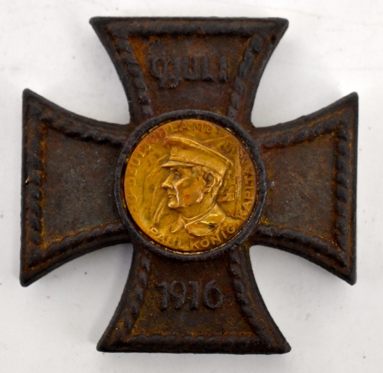 1916 Iron Cross Paperweight for German U-Boat Visit to Baltimore, MD