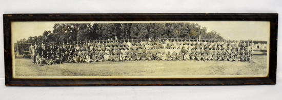 Framed WWI Panoramic Squadron F Air Service Flying School Ream Field SD, Cal