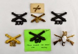 Grouping of Spanish American War Era Cap / Hat Badges