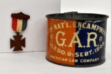 1908 GAR 42nd National Encampment Tin Cup Toledo Ohio