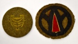 Two Original US WWI Wool Patches