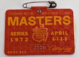 Original 1972 US Masters Augusta National Golf Course Badge April 6-9, 1972