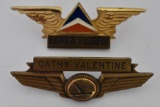 1960's Eastern and Delta Airlines Stewardess Flight Attendant Wings