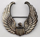 Civilian Contractor Flight Instructor WWII Era Sterling Wings Cap Badge