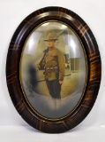 Large Oval US WWI Military Photograph in Period Frame