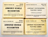 Aircraft Playing Cards and Armored Vehicle Study Cards 2 Packs Each