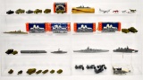 Grouping of Authenticast and other die cast WWII Military ships and tanks etc