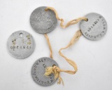 Grouping of WWI US Dog Tags