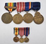 Group of WWI US Medals with One Named to C.L. Andrews Jr. Submariner