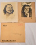 Olivia DeHavilland Autographed Photo in Original Envelope Plus Dee ? / T Yazbek