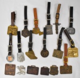 Grouping of Vintage Heavy Machinery Watch Fobs
