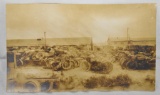 WWI Real Photo Postcard RPPC Motorcycle Junkyard / Motor Heap Nazaire Harley Davidson Indian