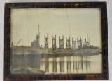 WWI US USN Navy Ship USS Jupiter Framed Photograph