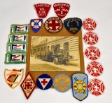 Grouping of 19 firefighter / fire department / paramedic patches