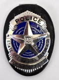 Texas Police Badge w/ Belt Badge Holder