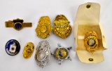 Grouping of eight mini Police / Sheriff Badges