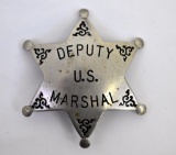 Old Deputy US Marshal Police Badge LA Stamp & Staty Co