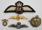 Grouping of RCAF Royal canadian Air Force Wings Pin and Hat Badge