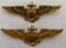Two Pairs of US Navy WWII Pilots Wings