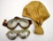 WWII US Army Air Corps Flight Cap and Goggles