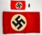 WWII German Nazi NSDAP Wool Arm Band and Pin