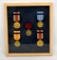 Framed Grouping of WWII US Medals Ubnattributed