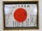 Large Profesionally Framed WWII Japanese Flag