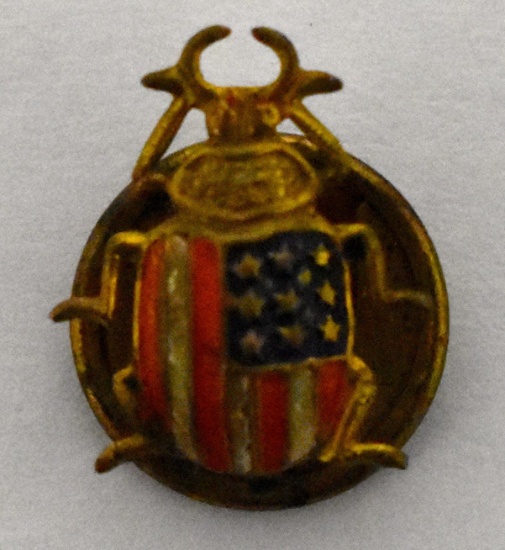 Rare 1896 William McKinley / William Bryan Scarab / Beetle Campaign Cufflink Button