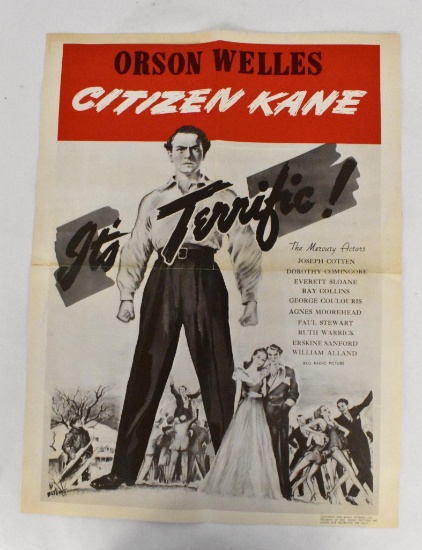 Citizen Kane Orson Welles Promotional Poster