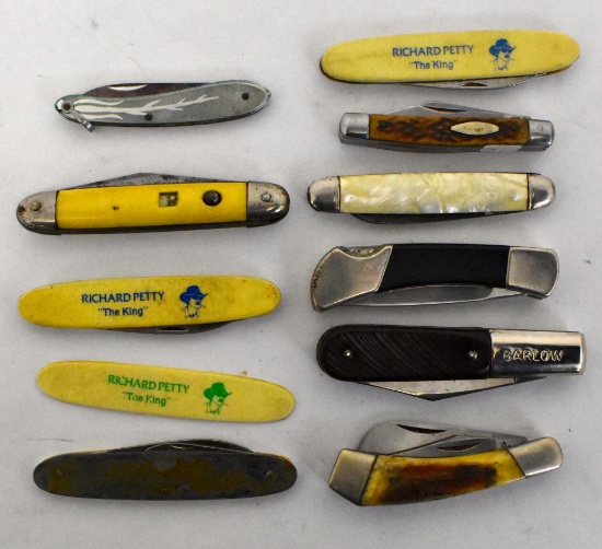Group of eight pocket knives