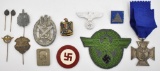 Grouping of WWII German Pins and Badges