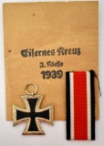 WWII German 2nd Class Iron Cross with Ribbon in Bag
