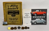 Grouping of Vintage Automobilia Collectibles Ford Coins etc