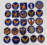 Group of 25 WWII US Army Air Corps Patches