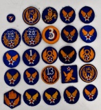 Group of 25 WWII US Army Air Corps Patches