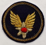 US Army Air Corps WWI Theatre Made Bullion Patch