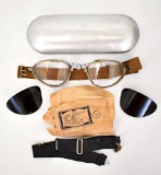 Unissued WWI US Pilots Goggles Sky Lookout AO American Optical Co
