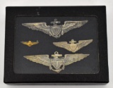 Grouping of Sterling WWII US Navy Pilots Wings